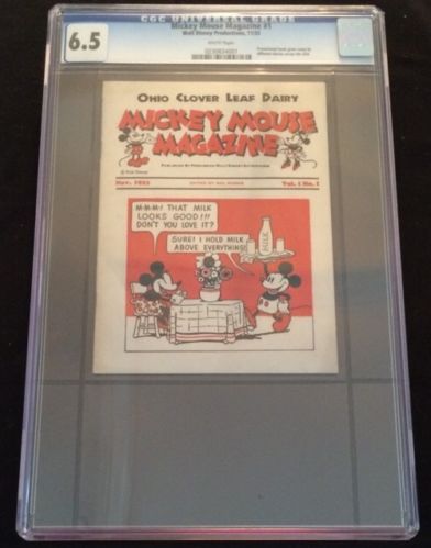 Comicsvalue Mickey Mouse Magazine 1 CGC 6 5 Platinum Age Comic