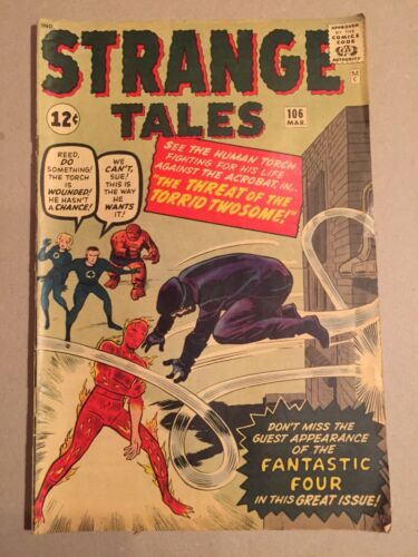 Comicsvalue Strange Tales 106 1st Series March 1963 Fantastic