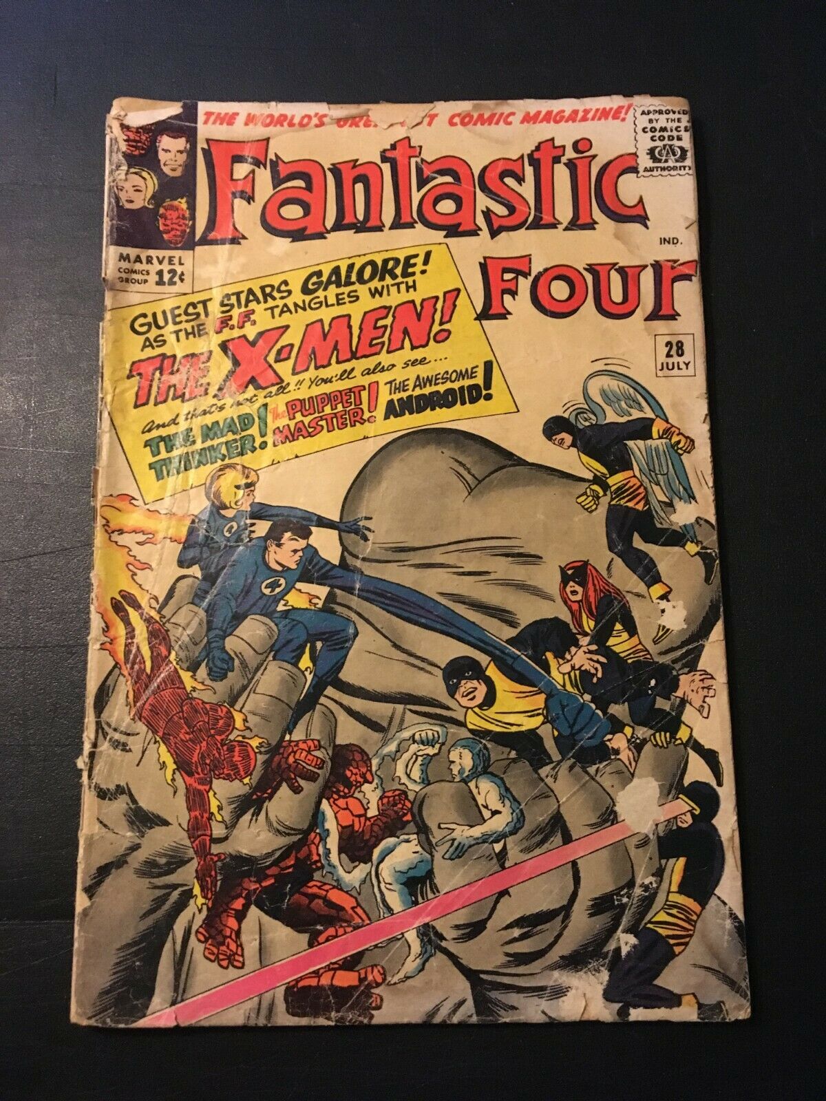 Comicsvalue FANTASTIC FOUR 28 1964 MARVEL EARLY X MEN CROSSOVER