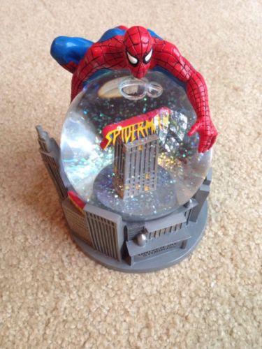 SPIDERMAN SNOWGLOBE fashion 2003 MARVEL GLITTER WATER UNIVERSAL STUDIOS RIDE PROMO RARE