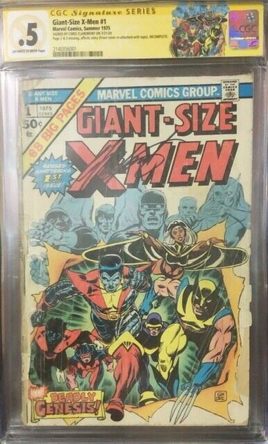 comicsvalue.com - Giant size X-men 1 CGC 0.5 INCOMPLETE SS Claremont ...